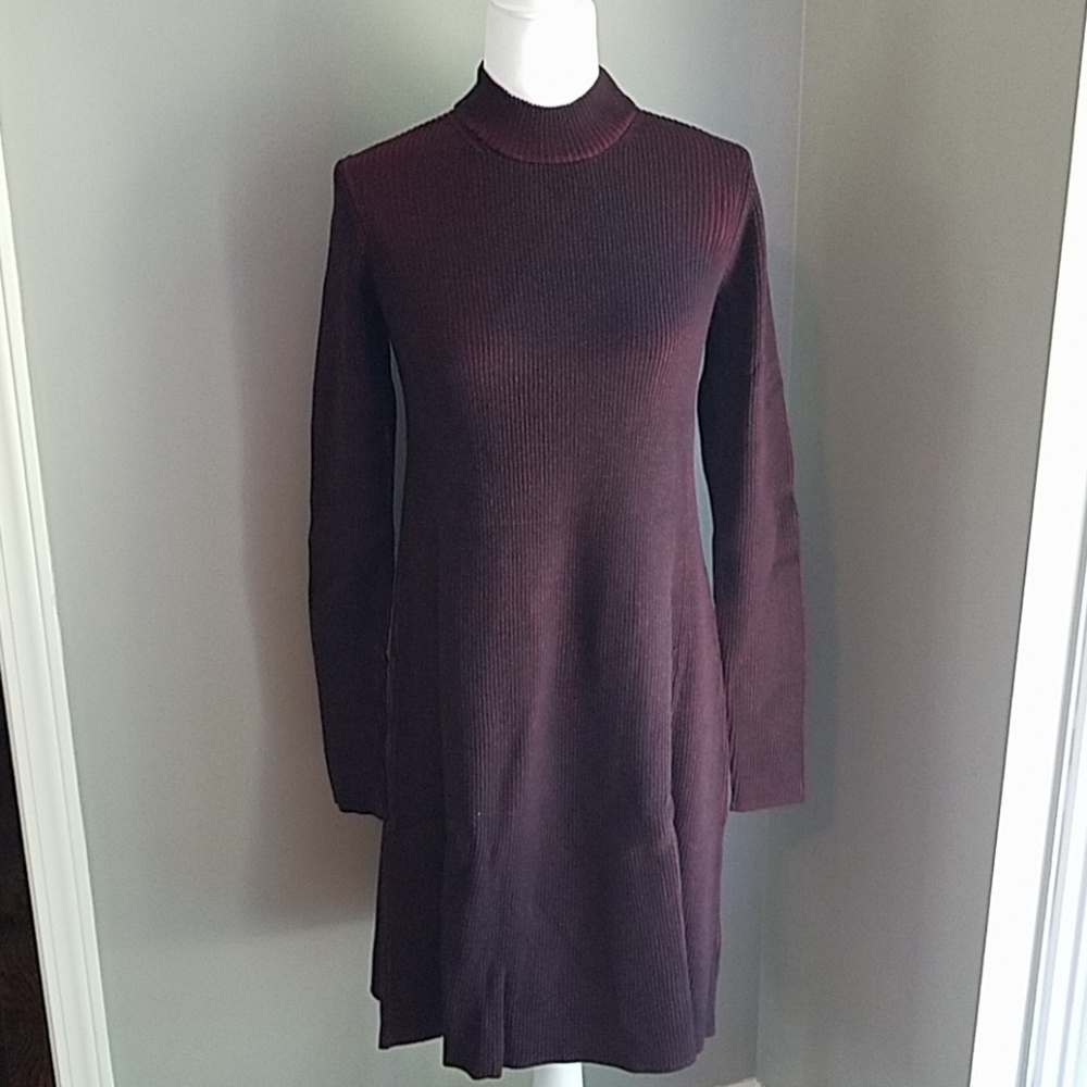 NWT Gap Tall Ribbed Mockneck Skater Dress